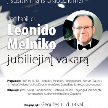 Jubilee musical evening of Prof. Habil. Dr. Leonidas Melnikas