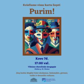 Let’s celebrate Purim at Vilnius Choral Synagogue!