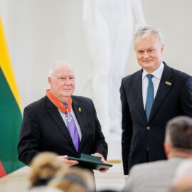 GWF’S co-chair Andrew Baker awarded the Cross of Commander of the Order for Merits to Lithuania