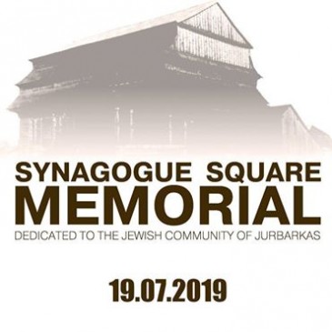 Sinagogų aikštės memorialo Jurbarke atidarymas jau liepos 19 d.!