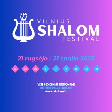 Rugsėjo 21 d. sostinėje prasideda Vilnius Shalom Festivalis