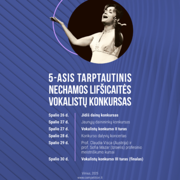 Penktasis tarptautinis Nechamos Lifšicaitės vokalistų konkursas