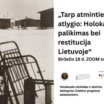 Lietuvos žydų (litvakų) bendruomenė kviečia dalyvauti virtualių paskaitų cikle