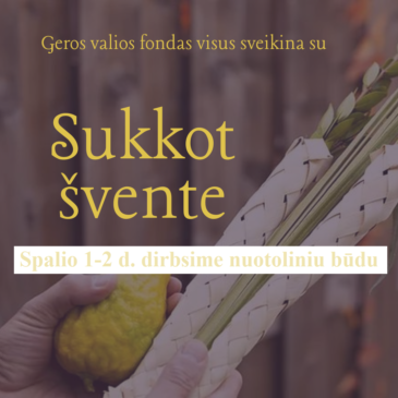 Geros valios fondas visus sveikina su Sukkot švente!